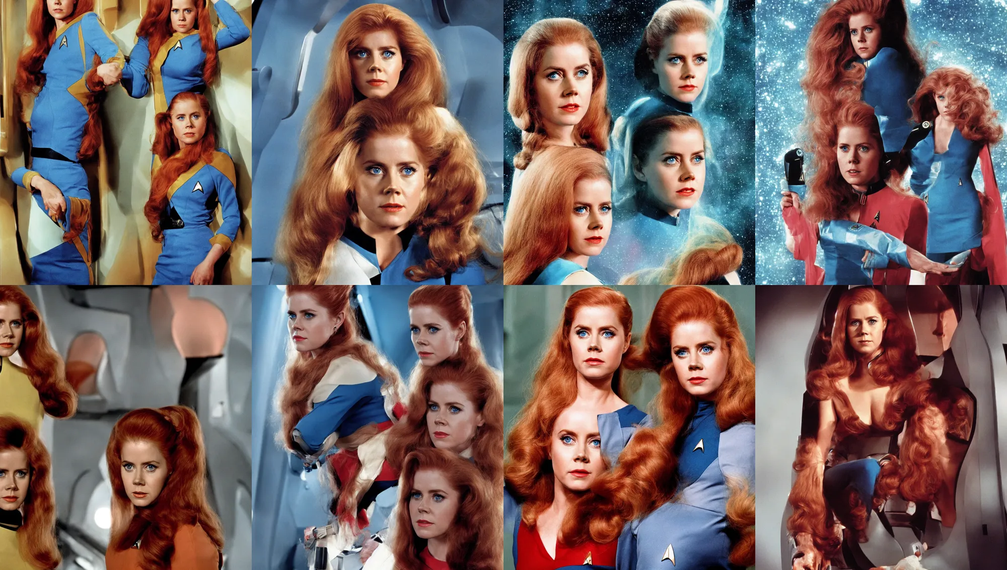 Image similar to portrait of amy adams in star trek : the next generation, 1 9 6 0 s technicolor