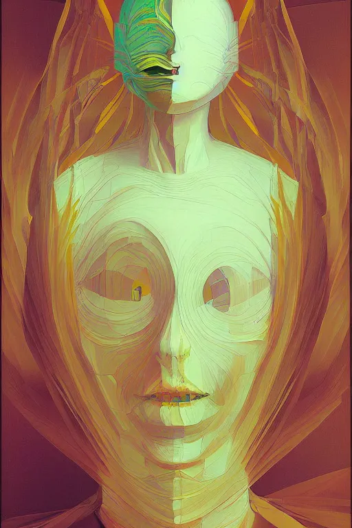 Image similar to woman wearing oculus and digital glitch head edward hopper and james gilleard, zdzislaw beksisnski, higly detailed