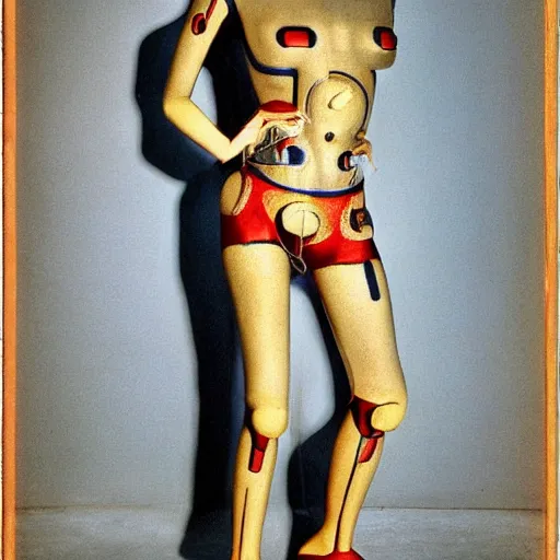 Image similar to A Persian cyborg designed by Man Ray and Nam June Paik, portrait by Annie Liebovitz