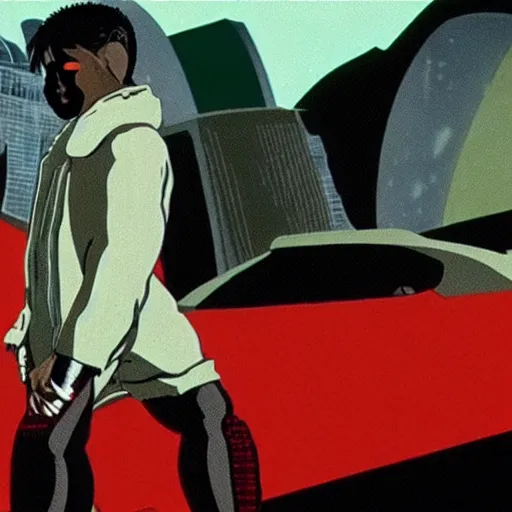 Image similar to a film still of Kanye West in Akira (1988)