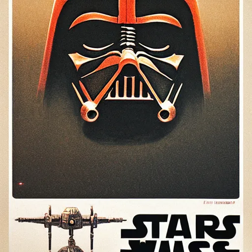 Prompt: star wars retro poster by beksinski