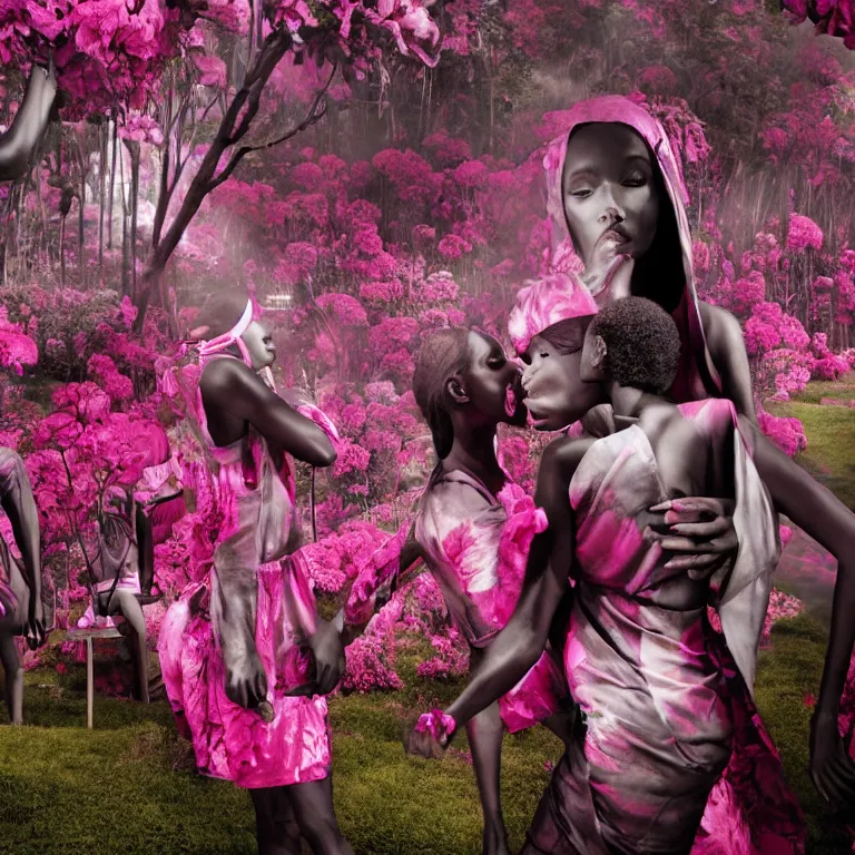 Image similar to fragrance advertising campaign by richard mosse