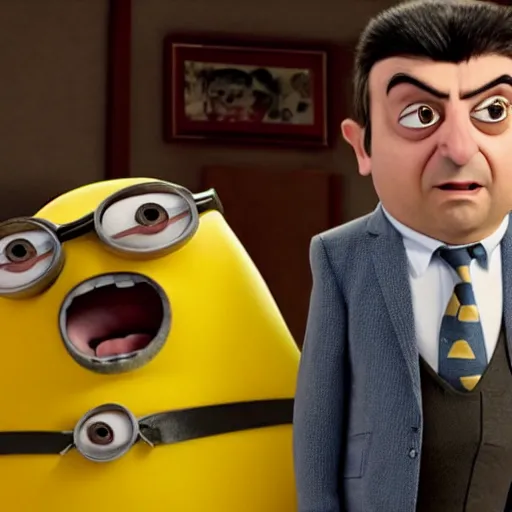 Image similar to Rowan Atkinson as Gru in Despicable me