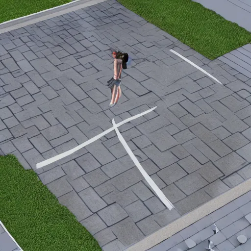 Image similar to 3 d sidewalk aerial