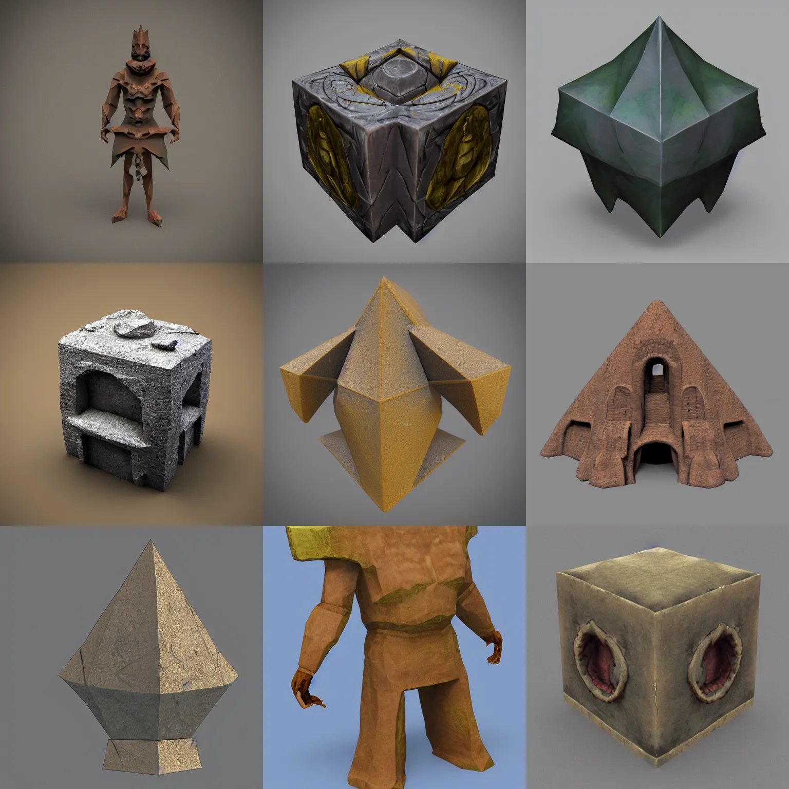 Prompt: dangerous ancient magical artifact, cursed, low poly model