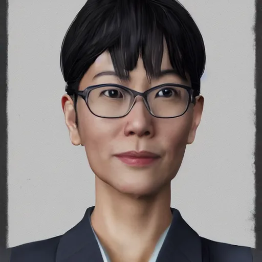 Prompt: police psychologist dr. tracy wong, who holds a dark secret. artstation, character art