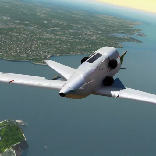 Prompt: rat with wings flying in microsoft flight simulator