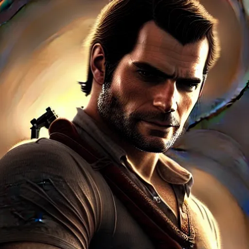 Henry Cavill as the Nathan Drake (Uncharted). : r/aiArt