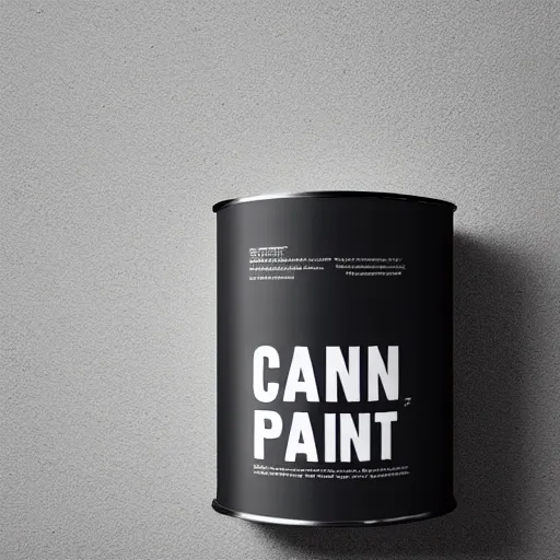 Image similar to can of paint ad, minimal, modern, magazine, catalogue