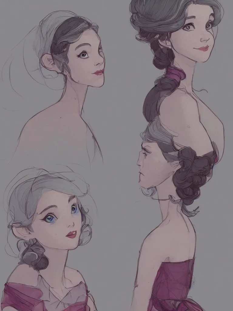 Image similar to femininity by Disney Concept Artists, blunt borders, rule of thirds