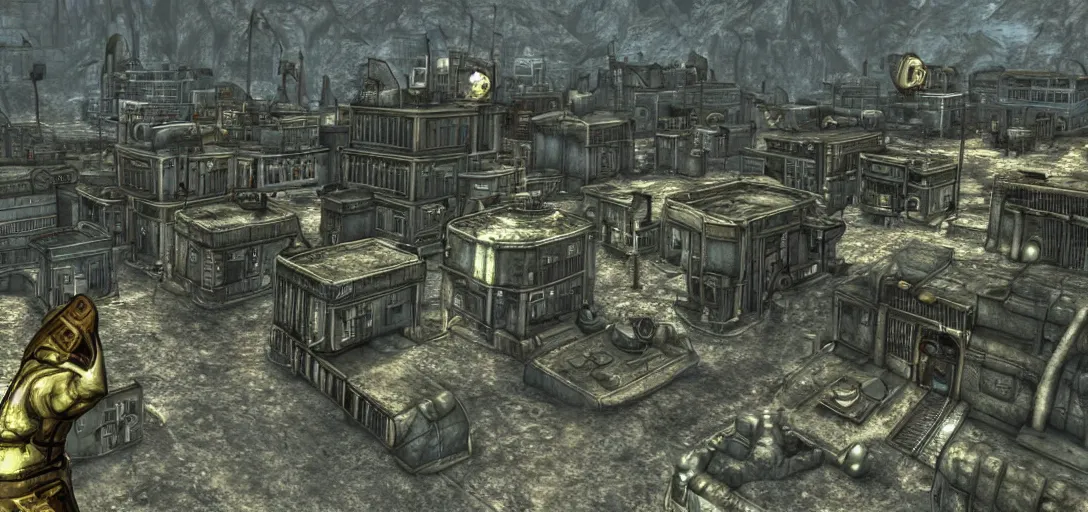 Prompt: Vault City from Fallout 1