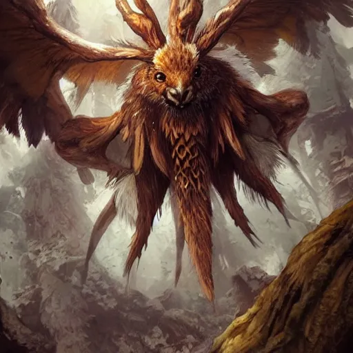 Image similar to Wolpertinger, D&D, fantasy, highly detailed, digital painting, trending on artstation, concept art, sharp focus, illustration, art by artgerm and greg rutkowski and magali villeneuve and Anders Zorn