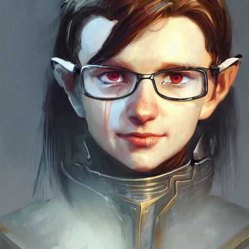 Image similar to gordon freeman as an attractive young smiling woman dressed as a knight, face portrait, hd shot, digital portrait, beautiful, fantasy art, artstation, comic style, by artgerm, guy denning, jakub rozalski, magali villeneuve and charlie bowater