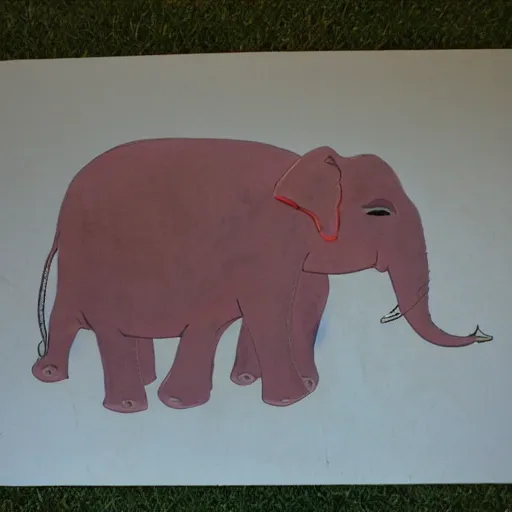 Prompt: a pink elephant