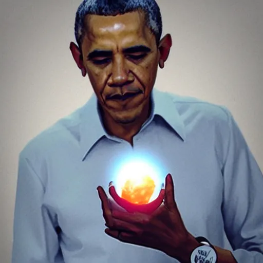 Image similar to obama using rasengan against climate change