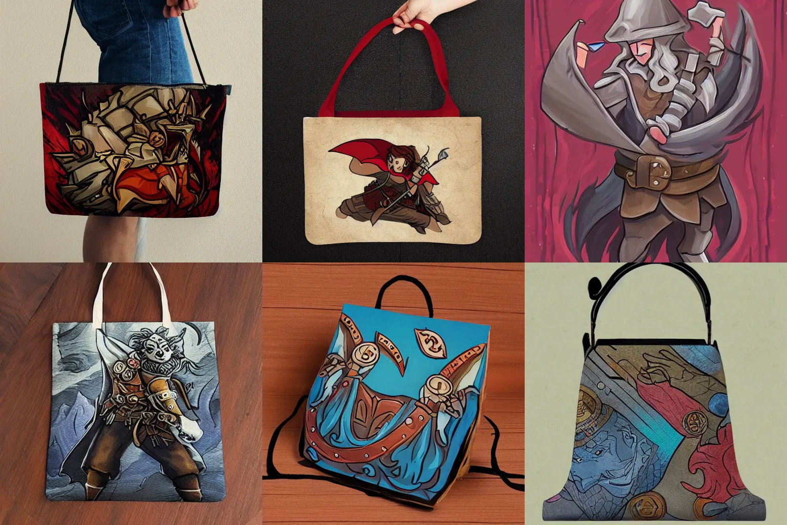 Prompt: dnd item dnd art style bag of holding