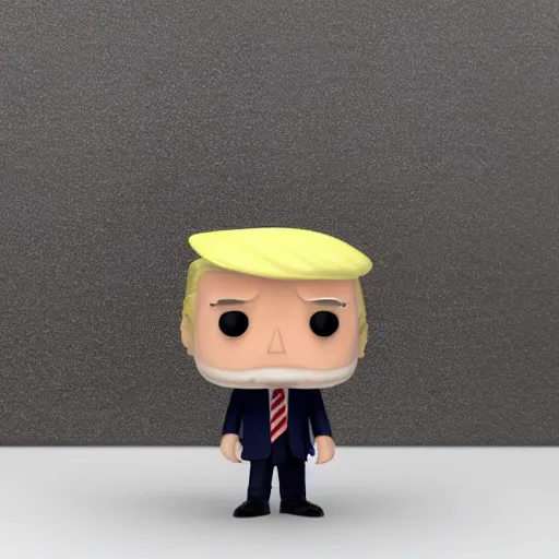 Prompt: donald trump pop vinyl figure