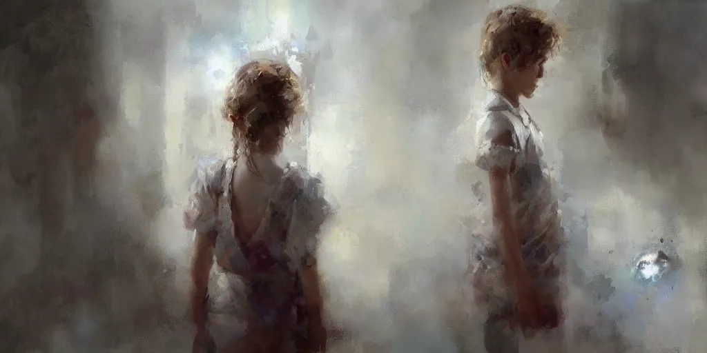 Image similar to girl ; the most beautiful painting in the world ; by craig mullins