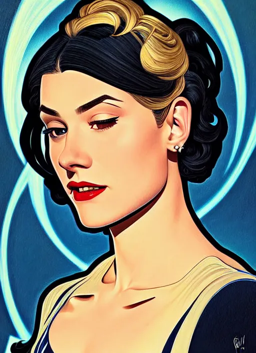 Prompt: oil portrait of betty cooper with veronica lodge, intricate, elegant, highly detailed, lighting, painting, artstation, smooth, illustration, art by greg rutowski and alphonse mucha