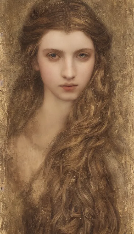 Image similar to An extremely beautiful pre-raphaelite ornate portrait of a beautiful young attractive woman, professionally painted digital art illustration, smooth, sharp focus, atmospheric lighting, highly detailed illustration highlights, golden ratio, extremely detailed winning award masterpiece, 8K post-processing