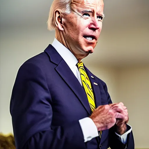 Image similar to joe biden, scared, in the backrooms, real life, photorealistic, 3 5 mm f 2