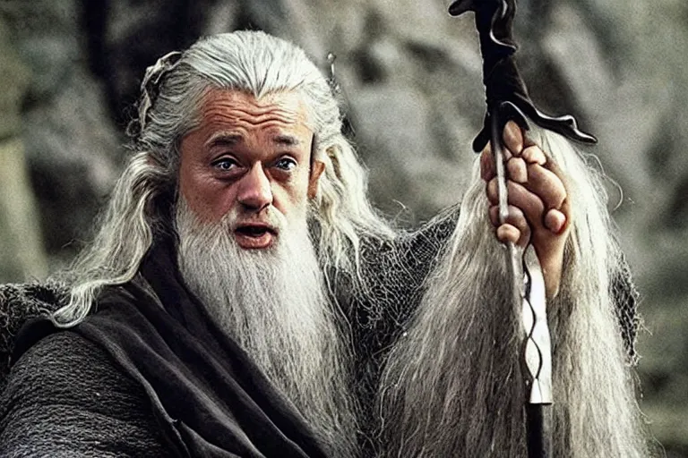 Image similar to geert wilders as gandalf in lord of the rings