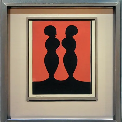 Image similar to two mechanical women kissing by el lissitzky, big tech corporate art style, memphis design, bauhaus