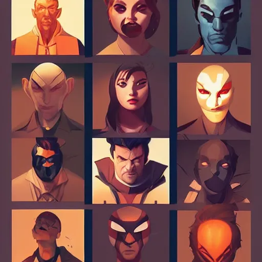 Image similar to face icon stylized minimalist x - men, loftis, cory behance hd by jesper ejsing, by rhads, makoto shinkai and lois van baarle, ilya kuvshinov, rossdraws global illumination