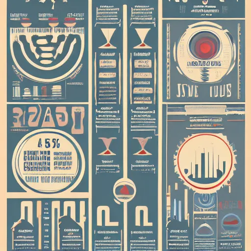 Prompt: minimal infographics illustration art by tim doyle, vibrant