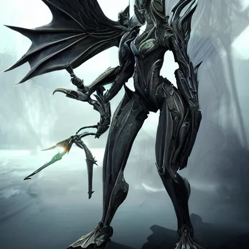 Image similar to high quality and pov of a beautiful and stunning giant valkyr female warframe, as an anthropomorphic dragon, doing an elegant pose over you, a giant warframe dragon paw looms over you, about to step on you, unaware of your existence, slick elegant design, sharp claws, detailed shot legs-up, highly detailed art, epic cinematic shot, realistic, professional digital art, high end digital art, furry art, DeviantArt, artstation, Furaffinity, 8k HD render, epic lighting, depth of field