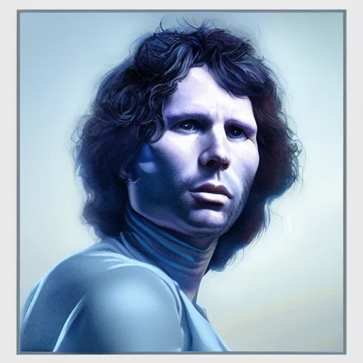 Prompt: portrait of jim morrison, octane render, artgerm, denis sarazhin, beeple, greg rutkowski, rim light, vibrant colors, highly detailed, dramatic lighting, 8 k, trending on artstation, stippling, very coherent