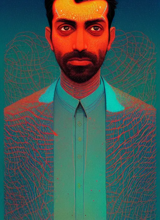 Prompt: portrait of a pale handsome rugged modern indian doctor, epic scene, by victo ngai, kilian eng vibrant colours, dynamic lighting, digital art, winning award masterpiece, fantastically beautiful, illustration, aesthetically inspired by beksinski and dan mumford, trending on artstation, art by greg rutkowski, 8 k