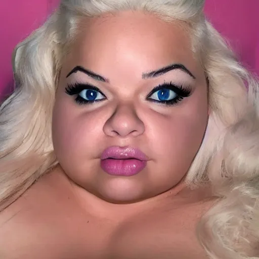 Prompt: a far shot photo of obese trisha paytas trisha paytas, 8k, DSLR, highly detailed skin, highly detailed hands