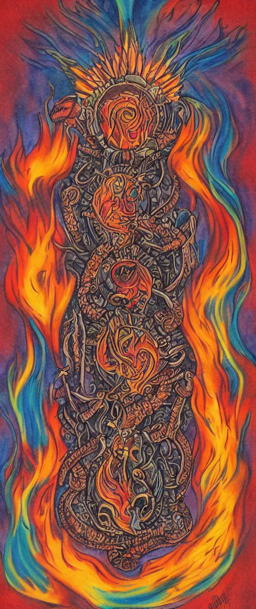 Image similar to eternal peyote fire, awardwinning tattoo concept art on white background