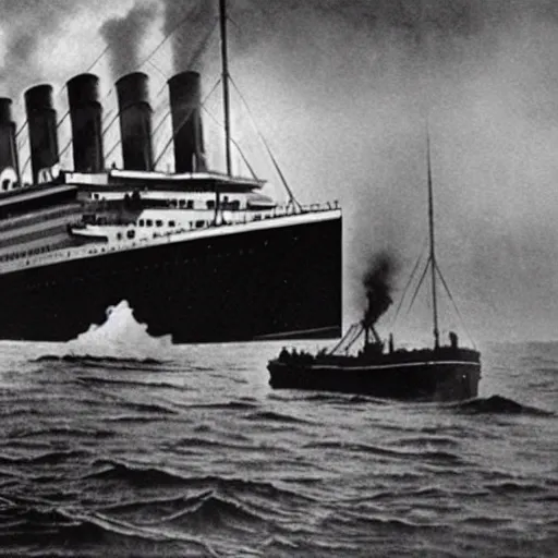 Prompt: the titanic sinking