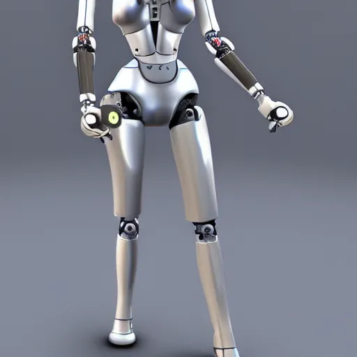 Prompt: cybernetic female robot