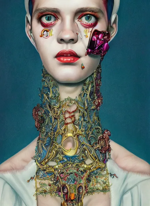 Prompt: fashion portrait :: by Martine Johanna and Simon Stålenhag and Chie Yoshii and Kenneth Willardt and wlop and Casey Weldon :: ornate, dynamic, particulate, rich colors, intricate, harper's bazaar, elegant, centered, artstation, smooth, sharp focus, octane render, 3d