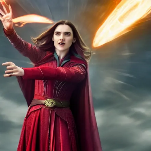 Image similar to A still of Katie McGrath as Scarlet Witch in Doctor Strange and the Multiverse of Madness (2022)