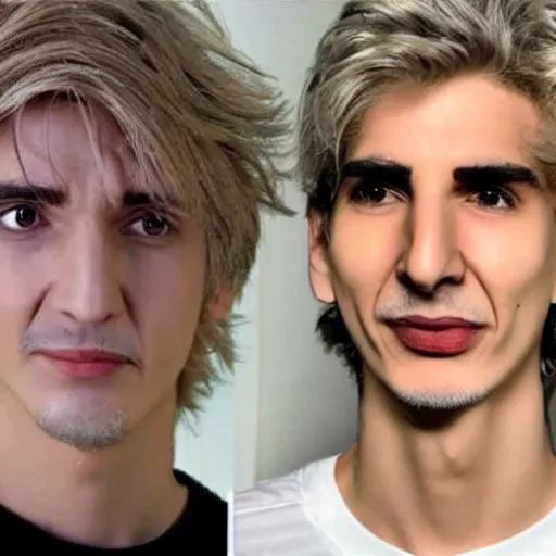 Image similar to really ugly xqc, big nose, underbite