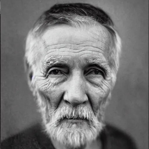 Image similar to a young, old man