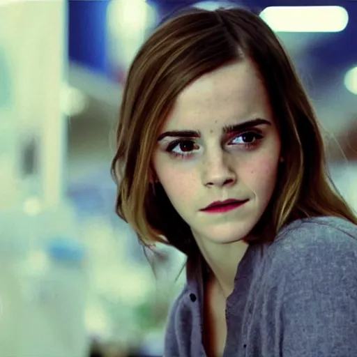 Image similar to emma watson, inside kmart, film still, instagram,