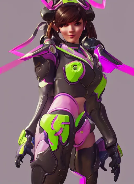 Image similar to d. va from overwatch, fighting, 裸 体, hyper detailed, digital art, trending in artstation, cinematic lighting, studio quality, 自 然, smooth render, unreal engine 5 rendered, octane rendered, art style by klimt and nixeu and ian sprigger and wlop and krenz cushart