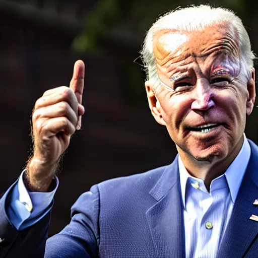 Prompt: joe biden with two pistols