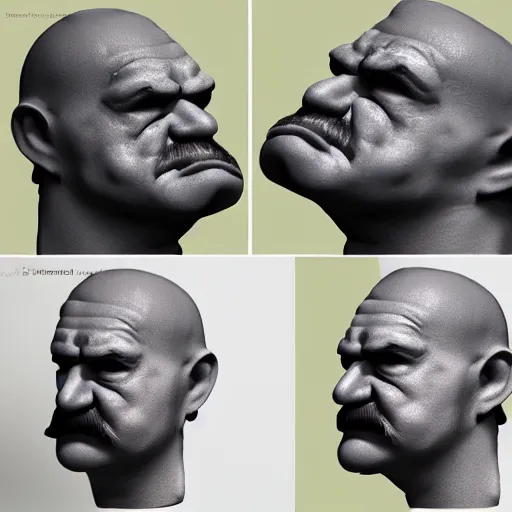 sadam husain made out of polymer clay detailed, Stable Diffusion