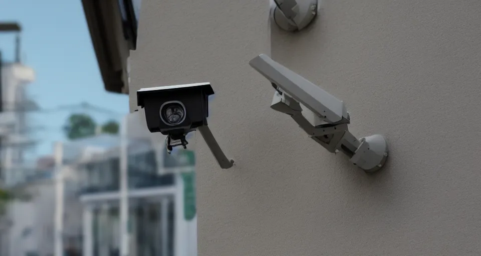 Prompt: security cameras gain sentience, pixar movie still, official media, 4 k hd, by bill presing h 9 6 0