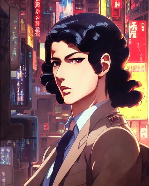 Prompt: portrait Anime 1940s Stallone Sharp fine face, pretty face, realistic shaded Perfect face, fine details. Anime. cyberpunk realistic shaded lighting by katsuhiro otomo ghost-in-the-shell, magali villeneuve, artgerm, rutkowski Jeremy Lipkin and Giuseppe Dangelico Pino and Michael Garmash and Rob Rey