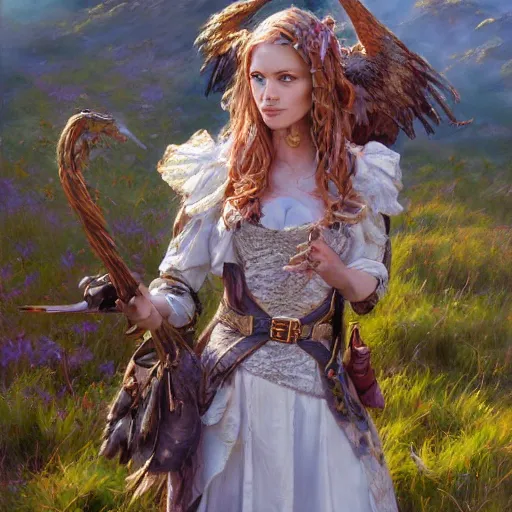 Image similar to a portrait of a character in a scenic environment by robert hagan, hyperdetailed, fantasy, dnd, sorcerer, magic, spells, trending on artstation