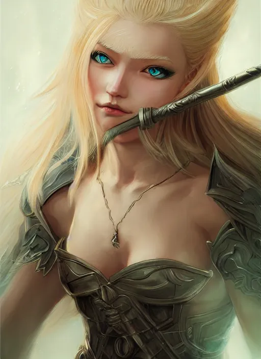 Image similar to blonde combat fairy venizian era, dark fantasy, extremely detailed, sharp focus, portrait, smooth, digital illustration, by rossdraws, frank franzzeta