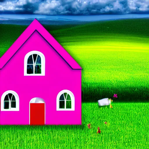 Image similar to a strawberry house in the windows xp backround