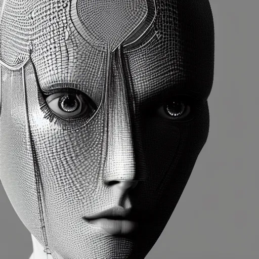 Prompt: closeup portrait of an absurdly beautiful, graceful, sophisticated, fashionable cyberpunk mechanoid gravure idol, an ultrafine hyperdetailed illustration by irakli nadar, matt wisniewski style, fashion photography, intricate linework, porcelain skin, unreal engine 5 highly rendered, global illumination, radiant light, detailed and intricate environment